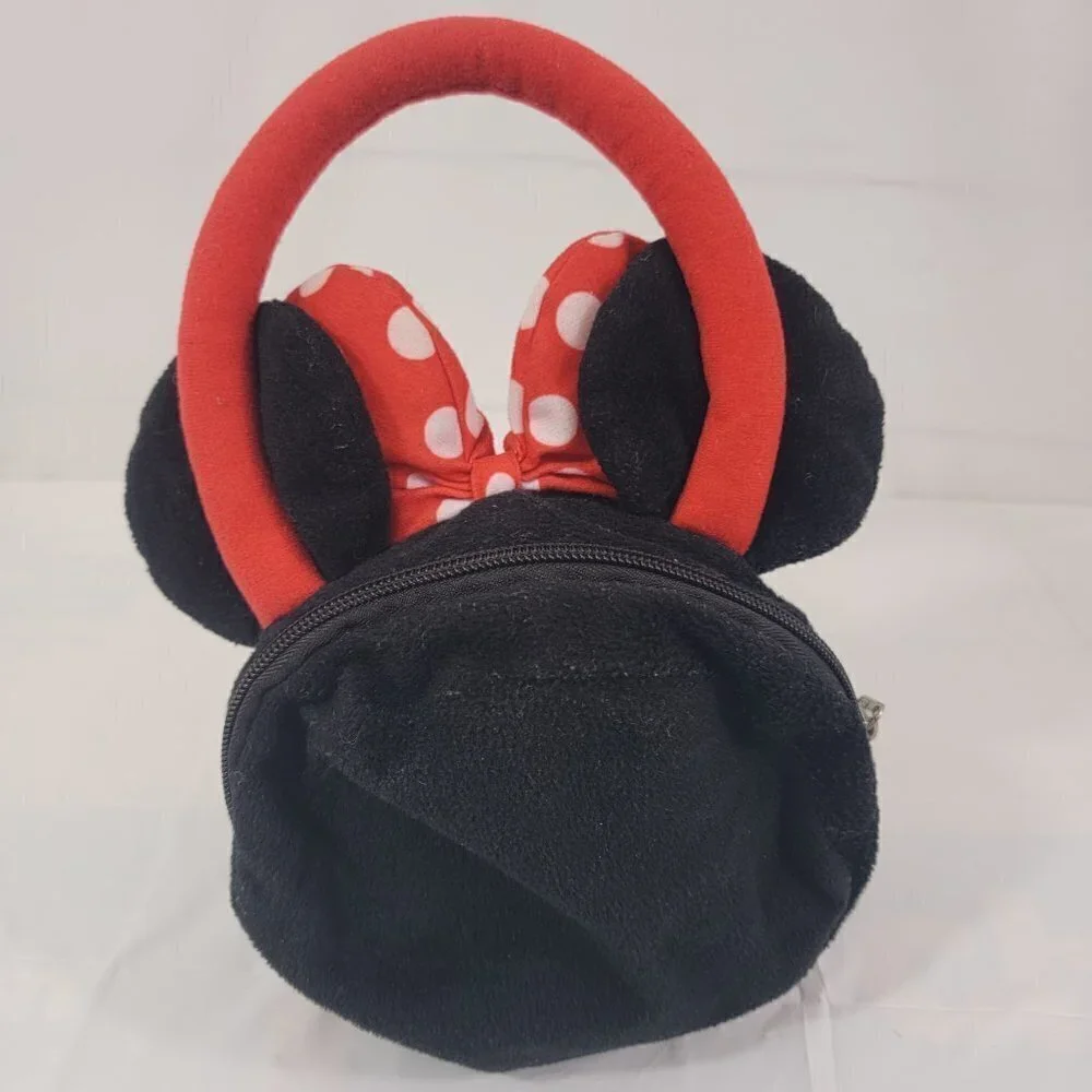 Disney Minnie Mouse Girls Zipper Close Plush Handbag Purse